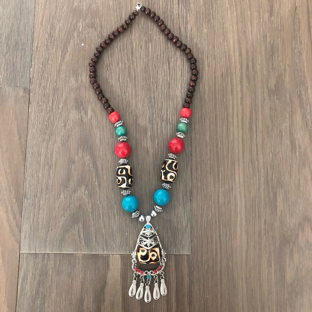 Traditional Chinese ethnic statement necklace unique cute party elegant